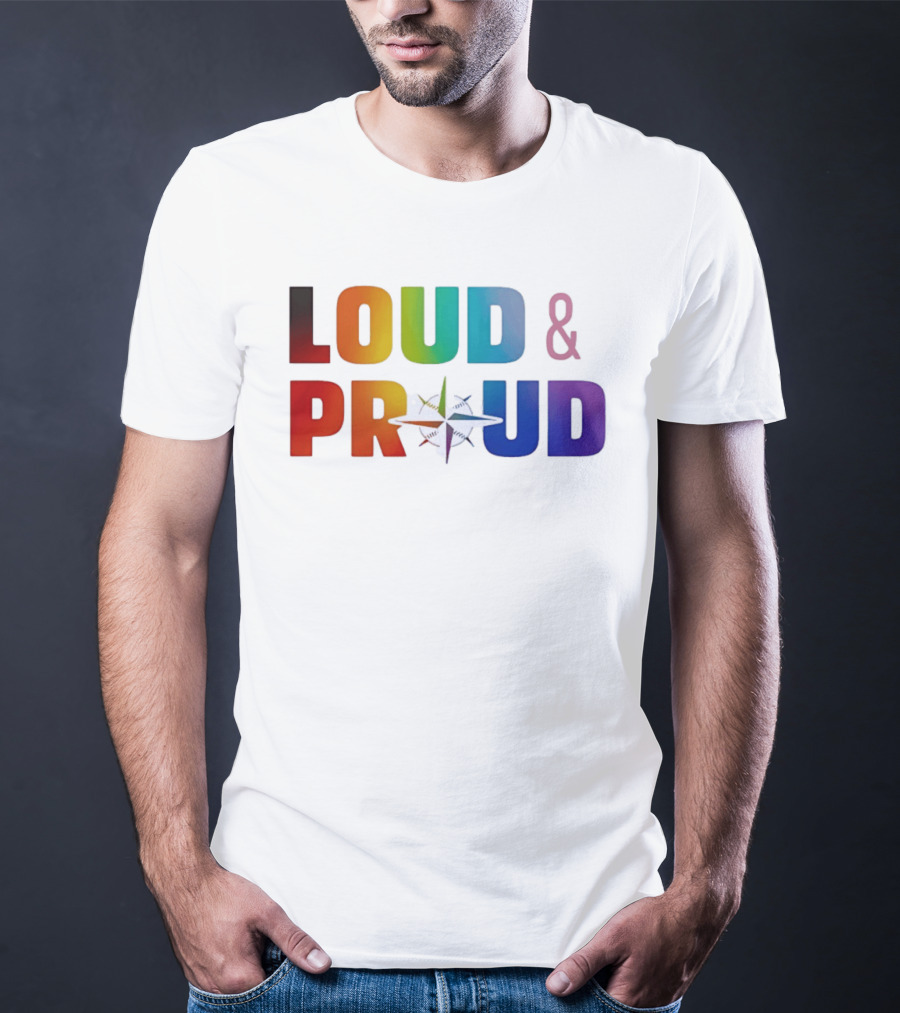 Loud And Proud Pride Rainbow Compass T-Shirt