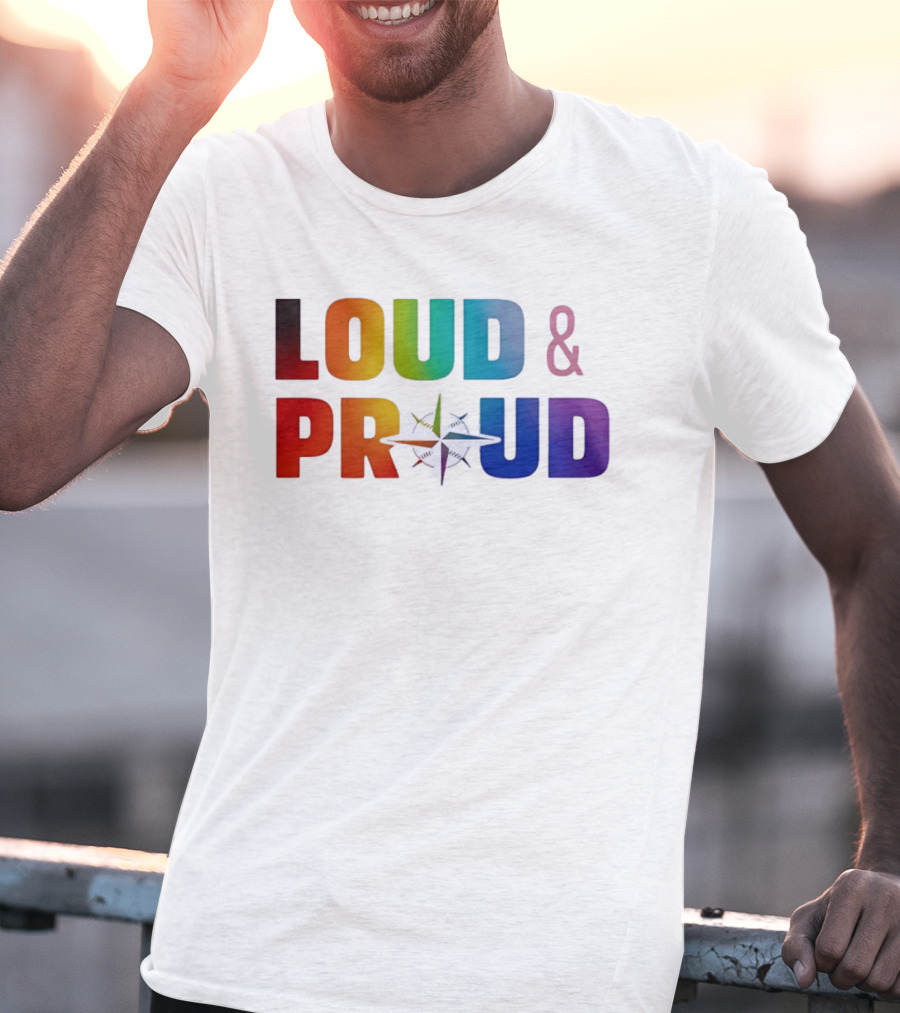 Loud And Proud Pride Rainbow Compass T-Shirt