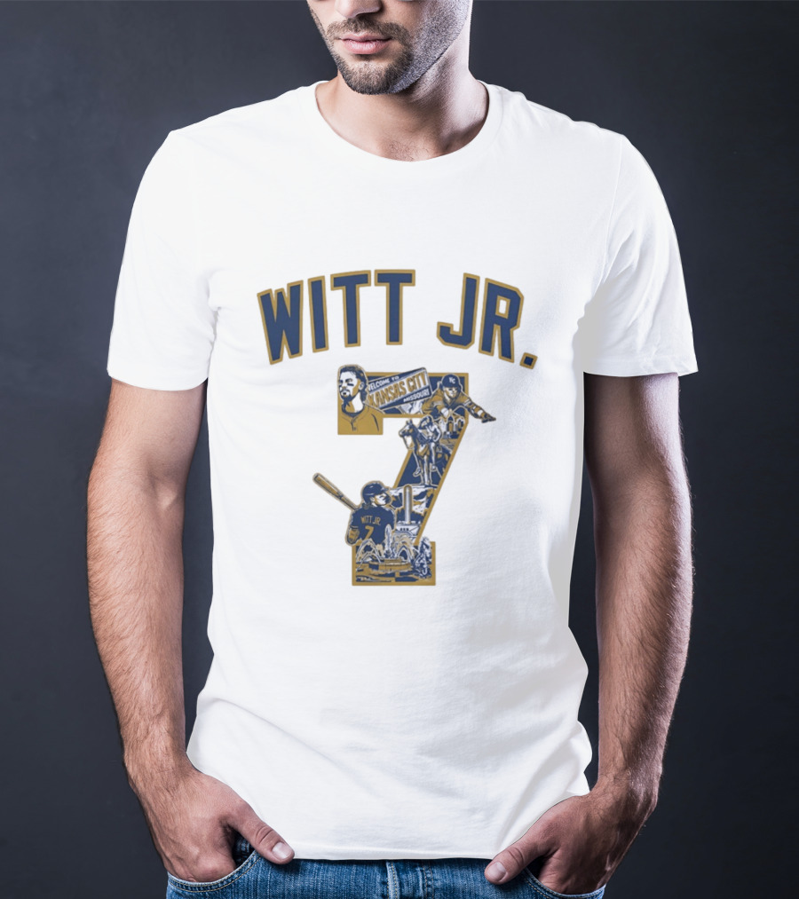 Witt Jr. Kansas City Welcome Missouri Royals MLB Number 7 T-Shirt