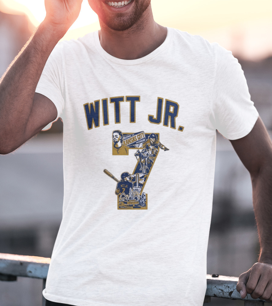 Witt Jr. Kansas City Welcome Missouri Royals MLB Number 7 T-Shirt