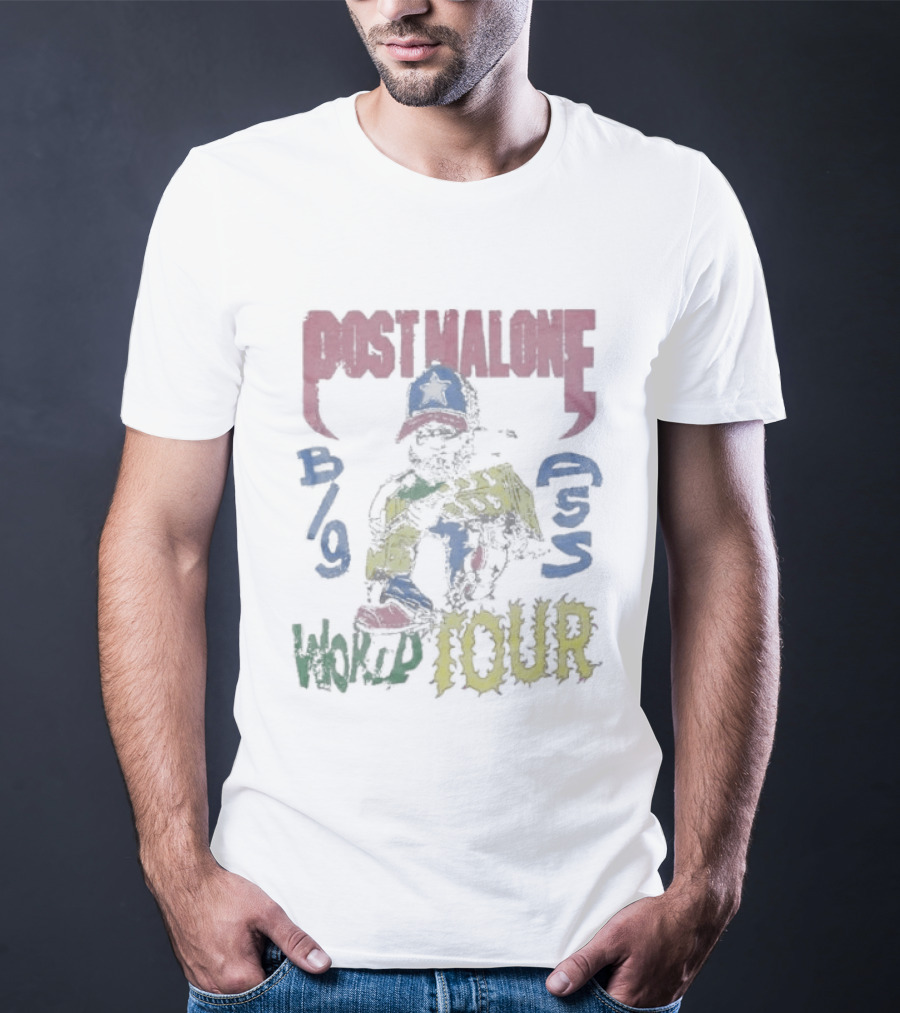 Post Malone Celebrate USA 4th Of July 2026 Big Ass World Tour B/9 World Four T-Shirt