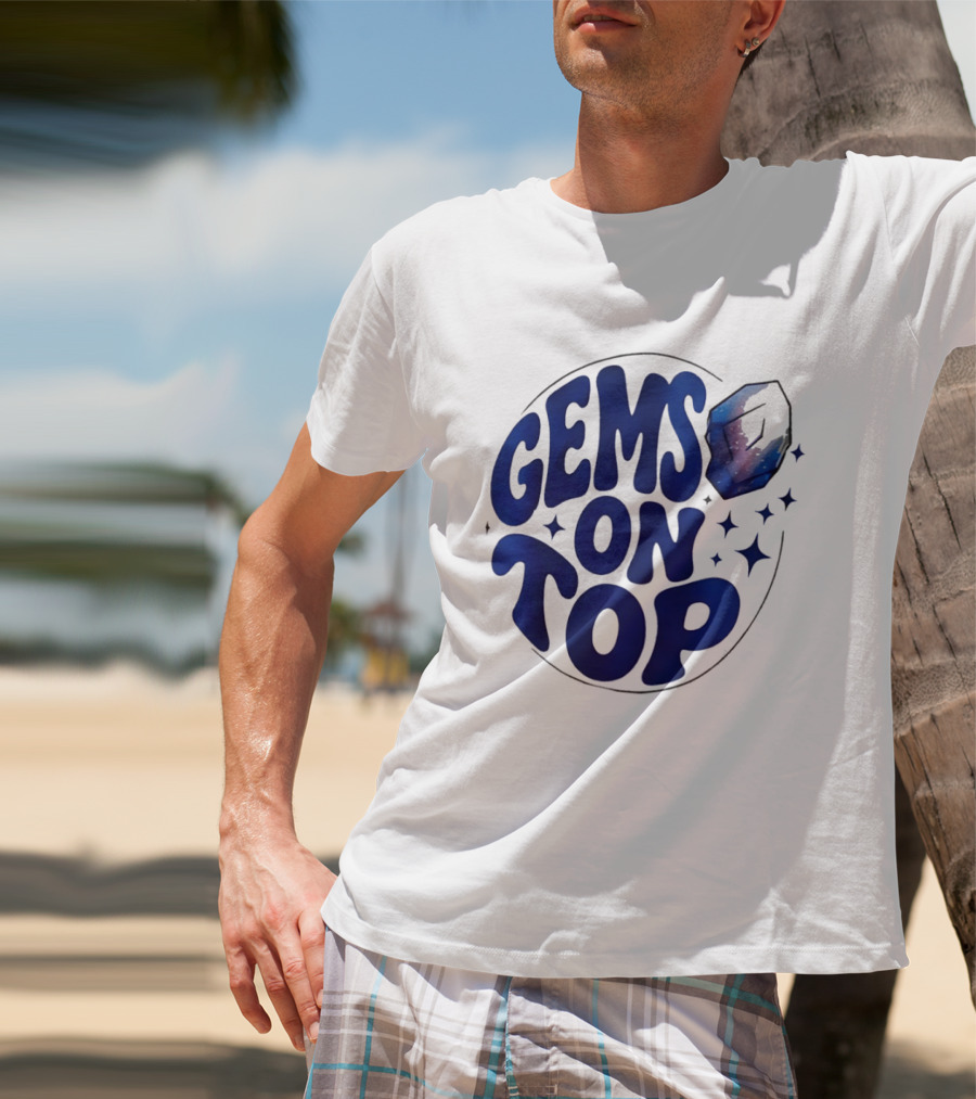 Gems On Top Crystal Stars And Galaxy T-Shirt