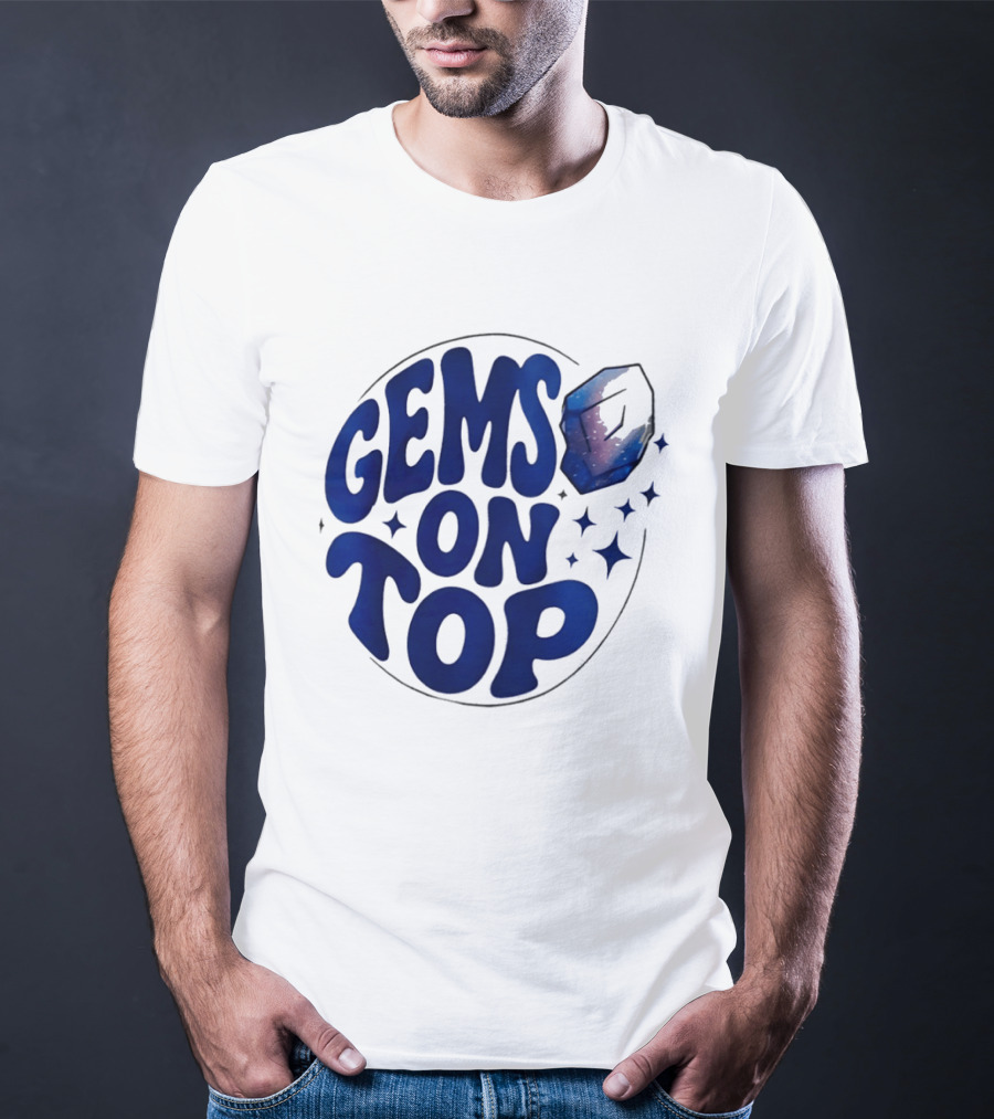 Gems On Top Crystal Stars And Galaxy T-Shirt