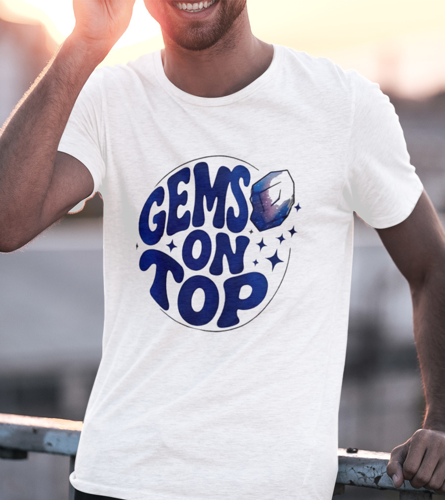 Gems On Top Crystal Stars And Galaxy T-Shirt