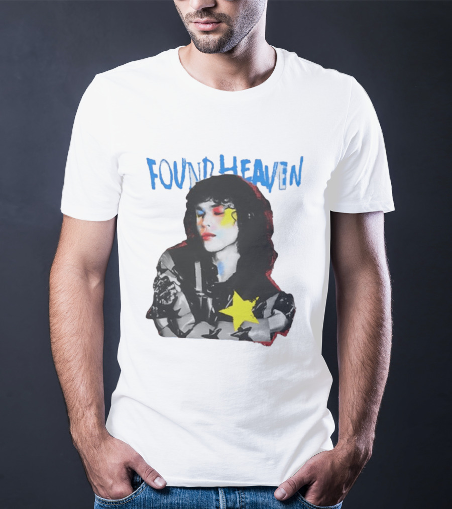 Found Heaven On Tour 2024 Dateback Washed Black Star T-Shirt