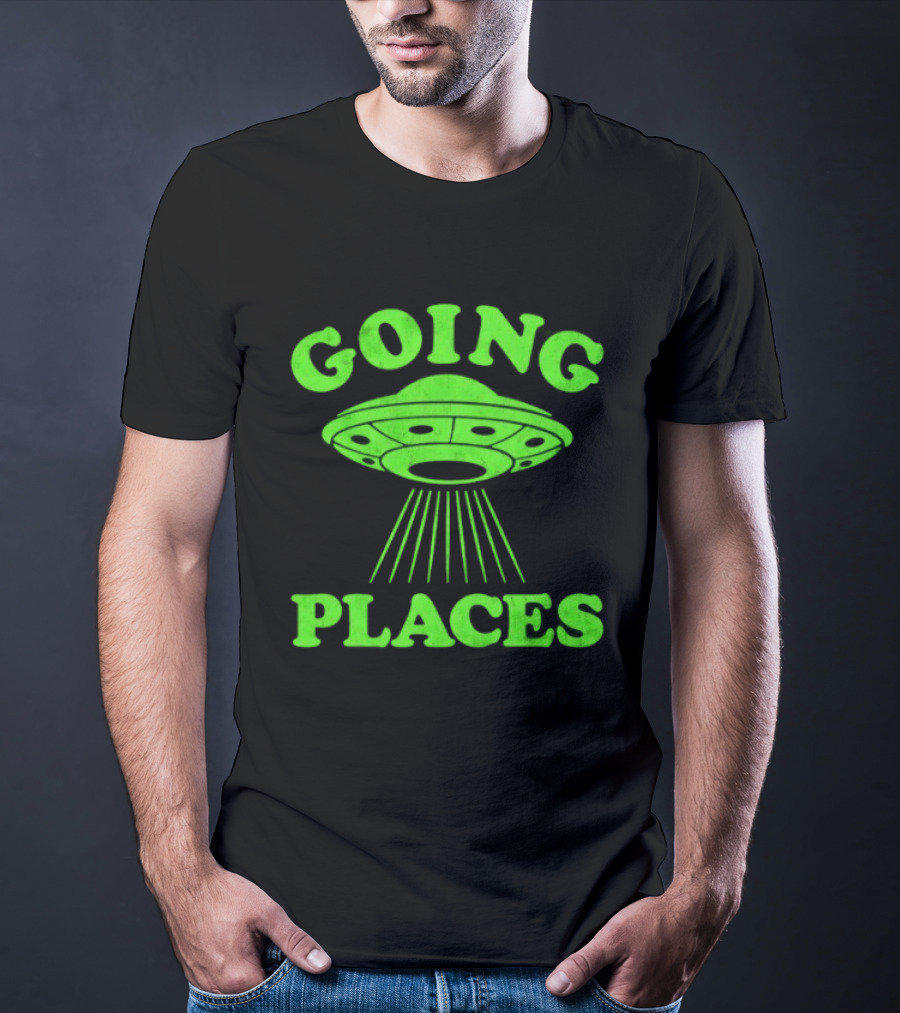 Going Places UFO Alien Outer Space Flying Saucer T-Shirt