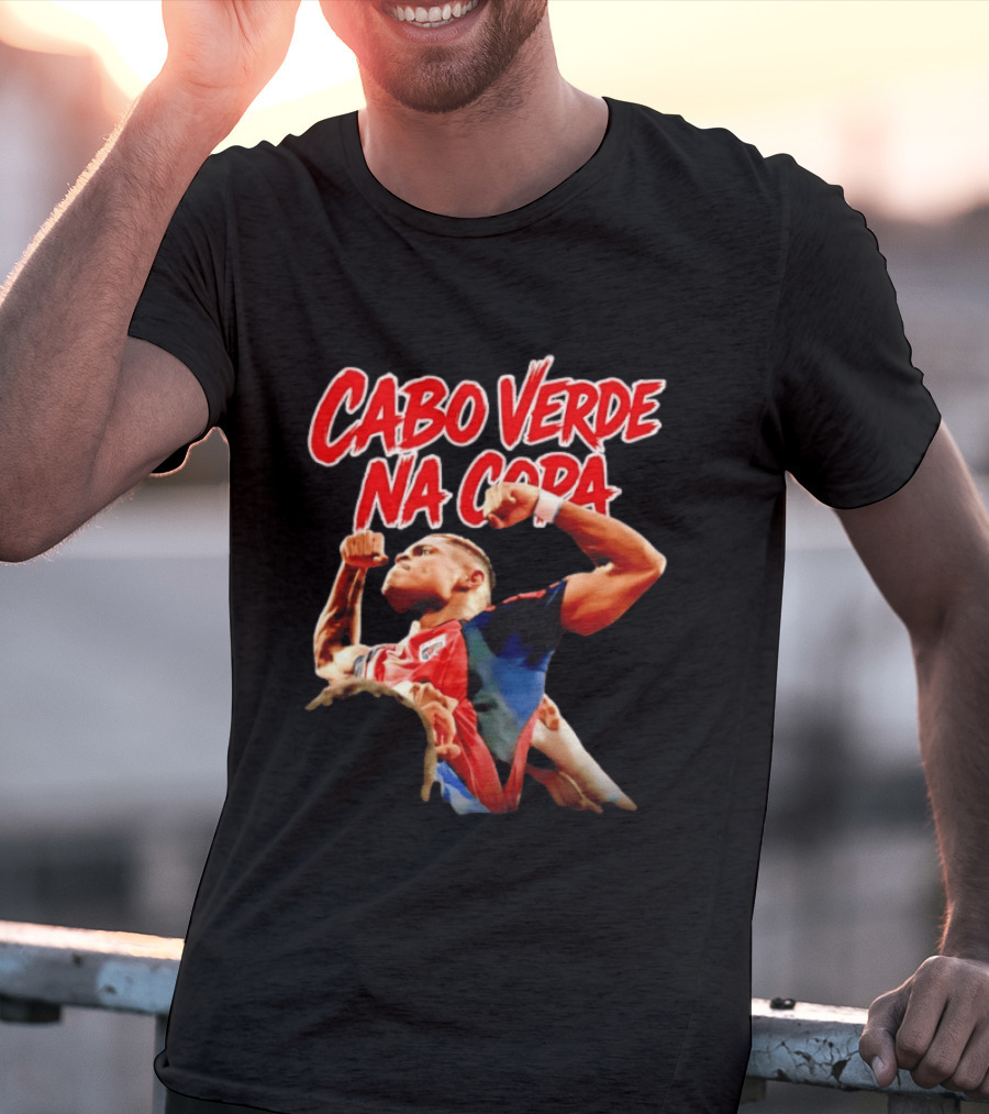 Cabo Verde Na Copa Cape Verde National Football Team Fan Pride Hélio Varela T-Shirt