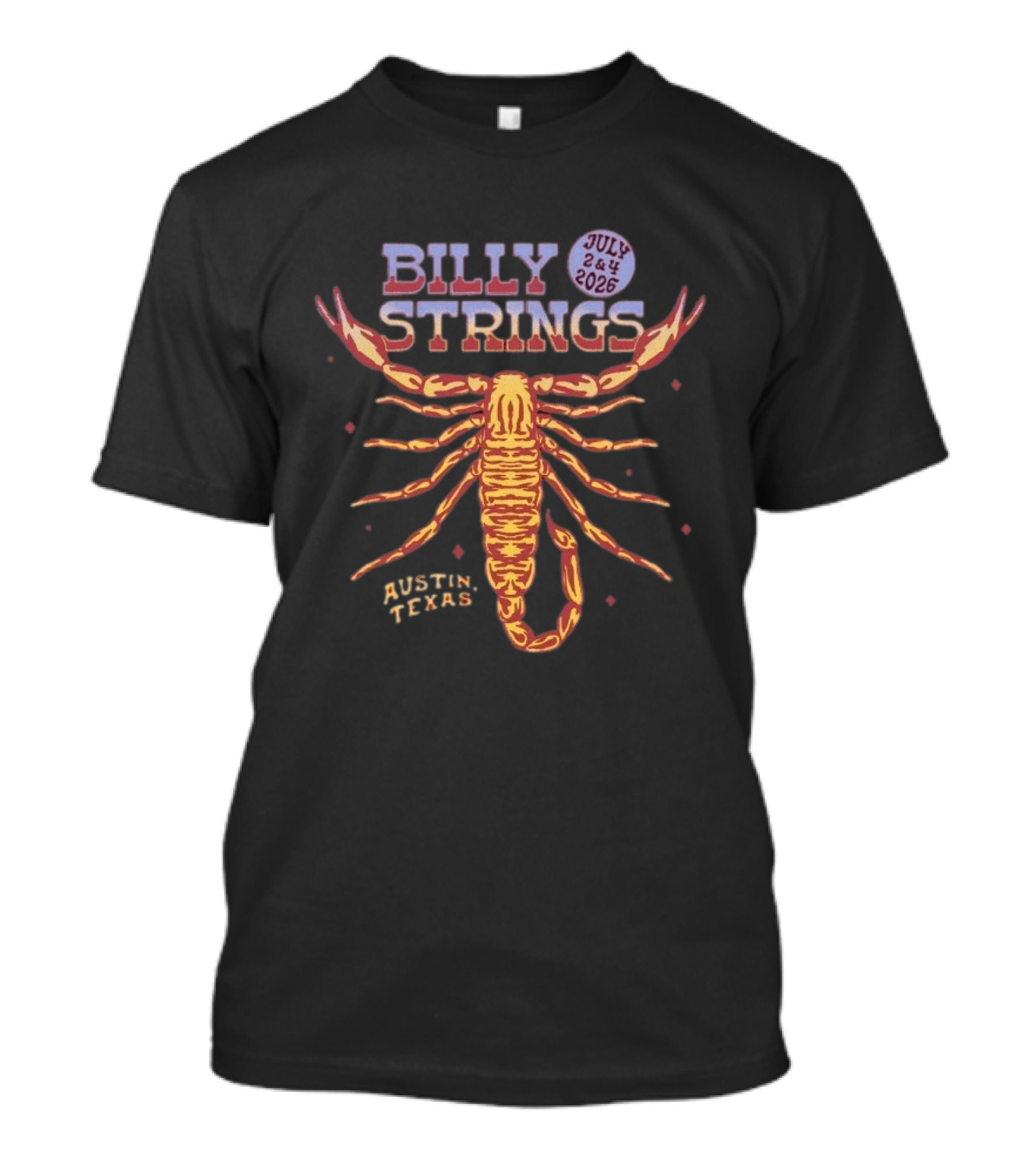 Billy Strings Scorpion July 2&4 2026 Austin Texas T-Shirt