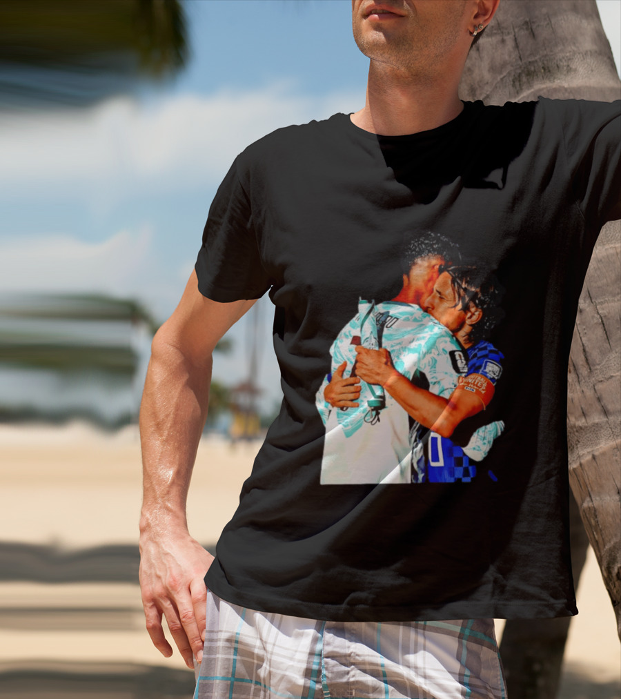 Modric Ronaldo Embrace Croatia Portugal Football Unity T-Shirt