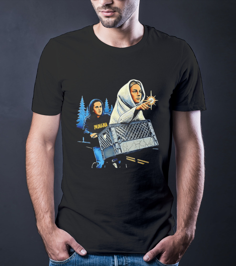 Indiana ET The Extra Terrestrial Bicycle Adventure 80s Movies T-Shirt