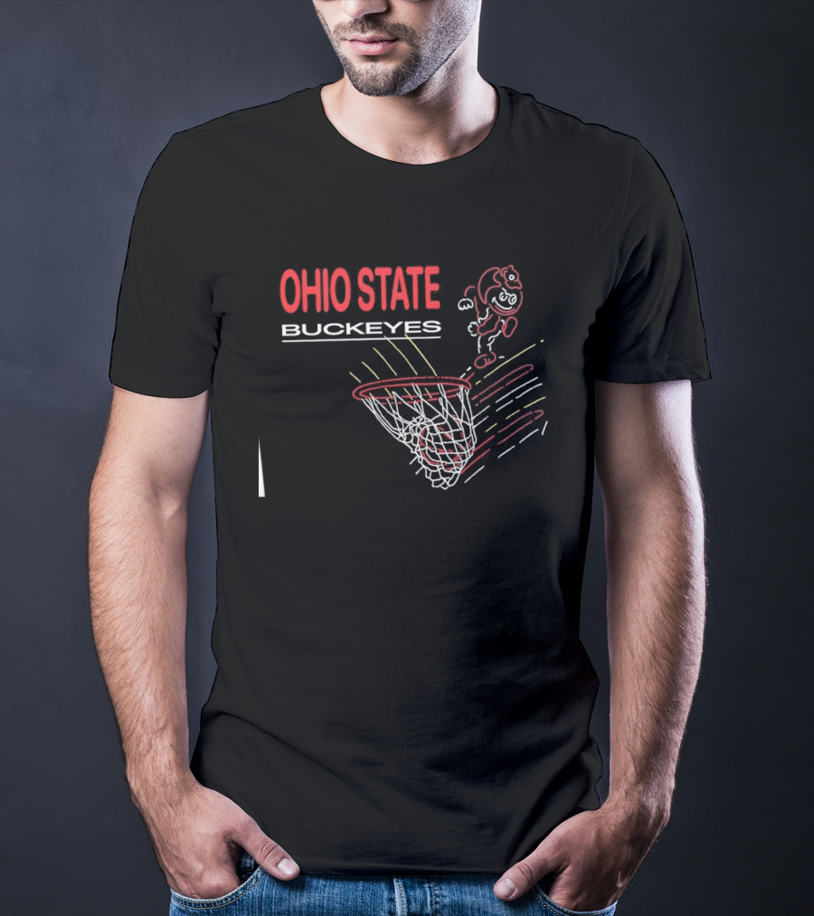 Ohio State Buckeyes Brutus The Buckeye Dunking Basketball NCAA Sports T-Shirt