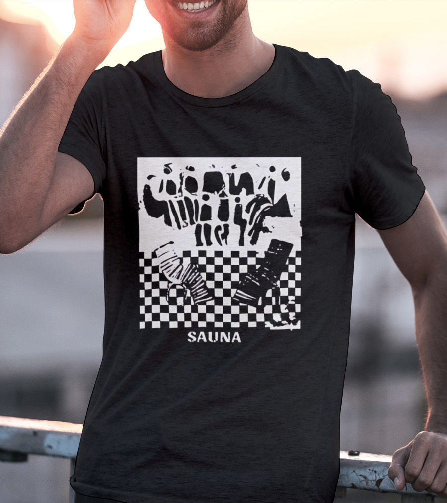 Finding Emily Sauna Angourie Rice Black And White Checkered T-Shirt