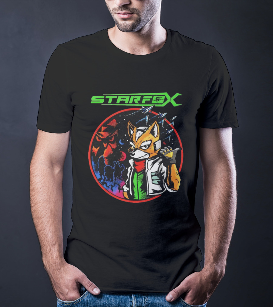 Star Fox Fox McCloud Retro Space Adventure T-Shirt