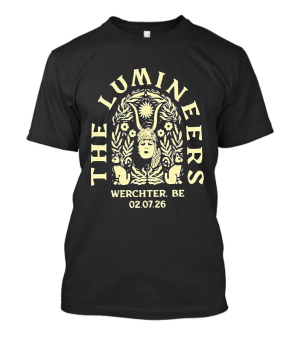 The Lumineers Werchter Belgium 02.07.26 Concert Art Nouveau Motif T-Shirt
