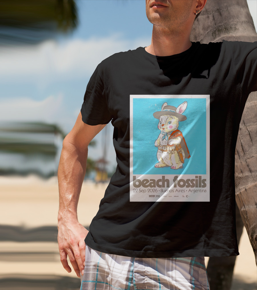 Beach Fossils 22 Sep 2026 Rabbit Poncho Buenos Aires Argentina T-Shirt