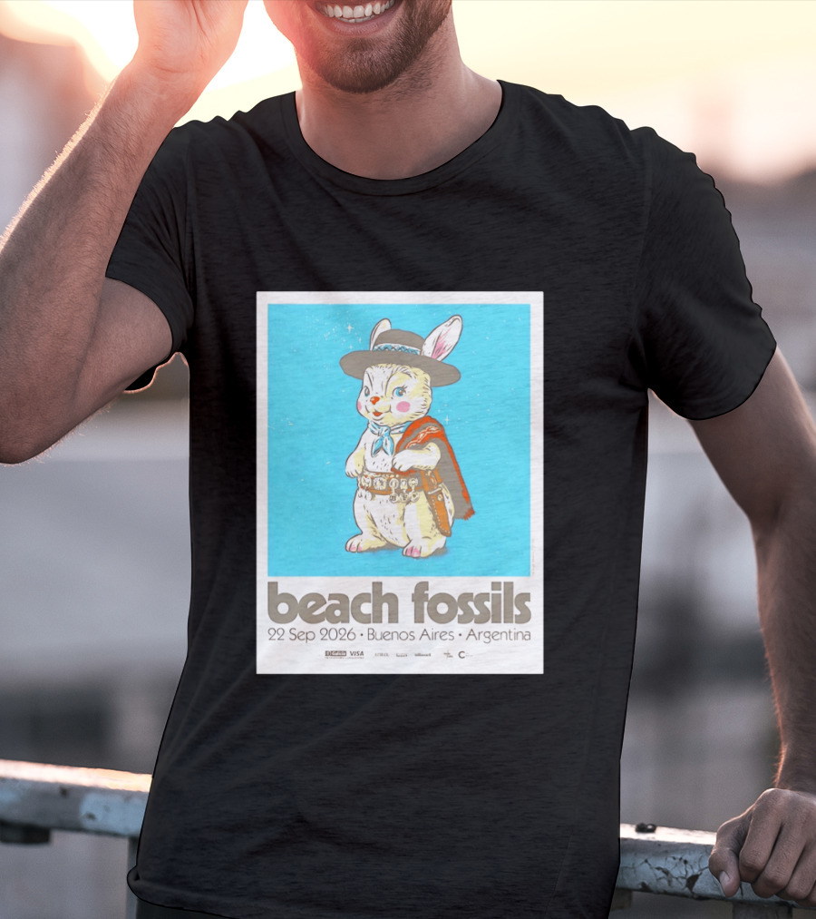 Beach Fossils 22 Sep 2026 Rabbit Poncho Buenos Aires Argentina T-Shirt