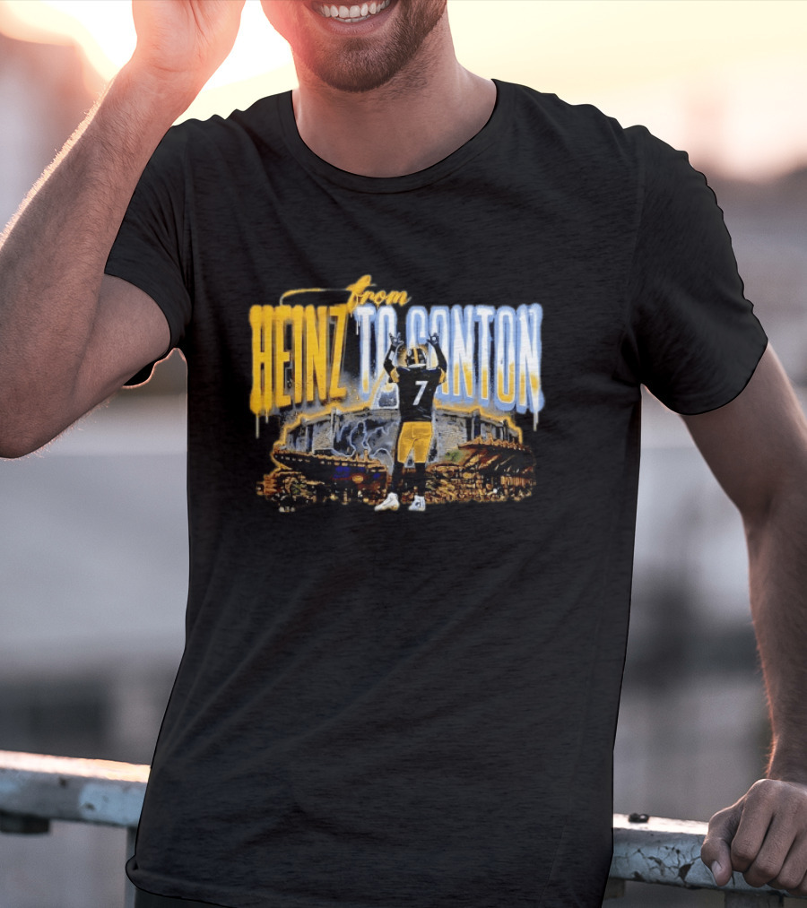 Ben Roethlisberger From Heinz To Canton Pittsburgh Steelers Journey #7 T-Shirt