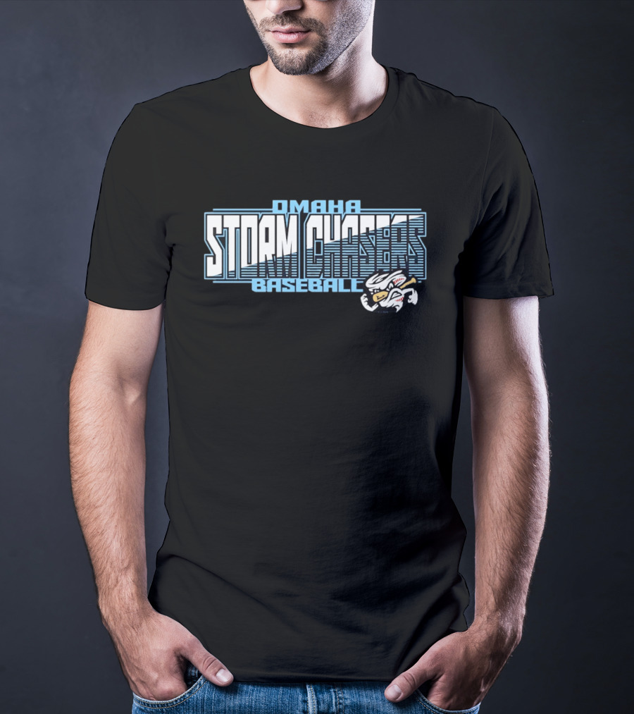 Omaha Storm Chasers Baseball Wordmark With Team T-Shirt