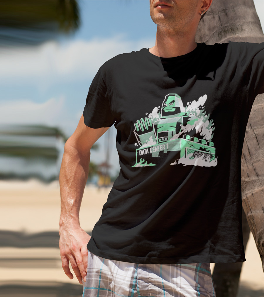Data Center 1 Final Fantasy Avalanche AI Block Robot T-Shirt