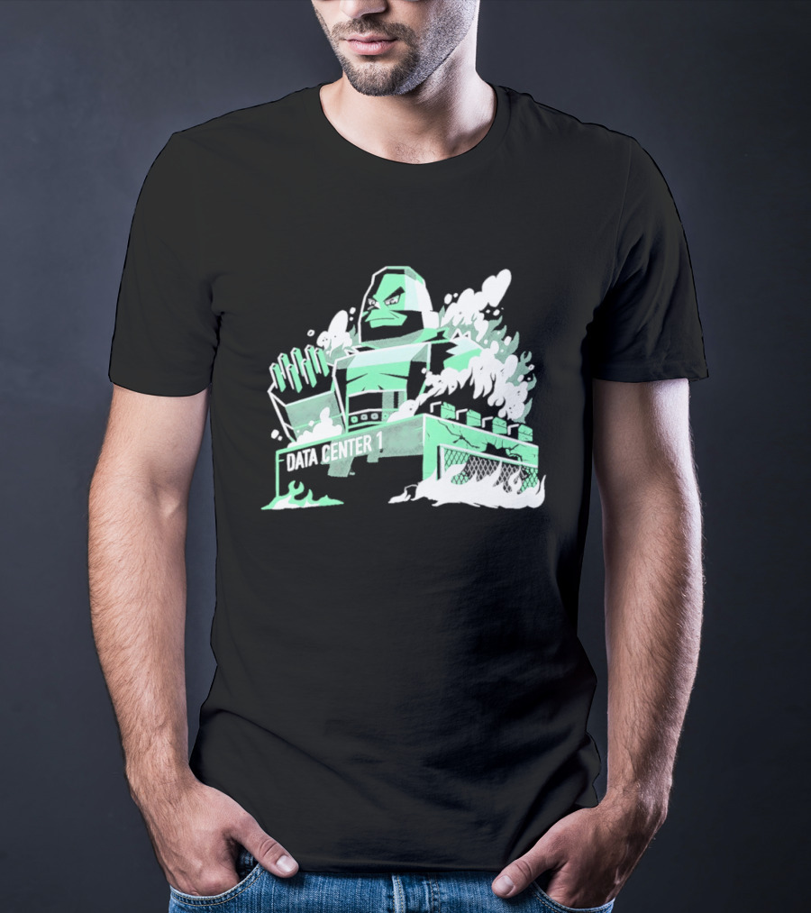 Data Center 1 Final Fantasy Avalanche AI Block Robot T-Shirt