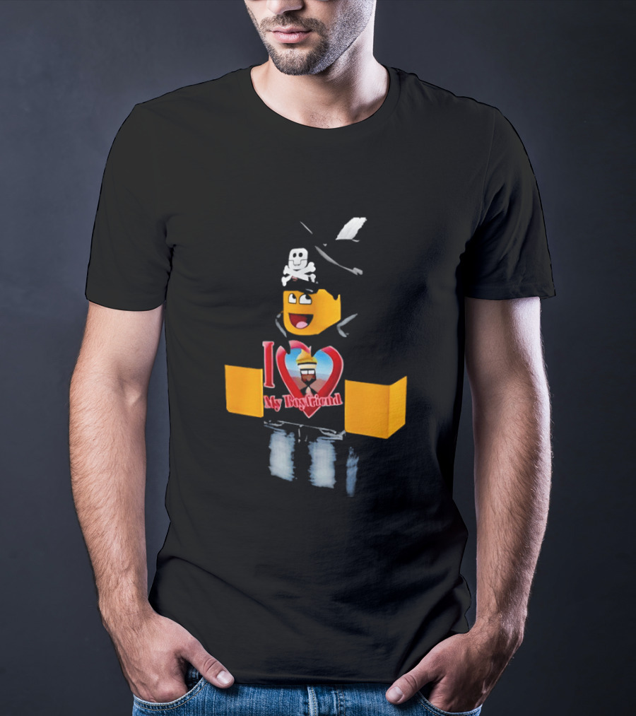 Roblox I Love My Boyfriend Heart Avatar T-Shirt
