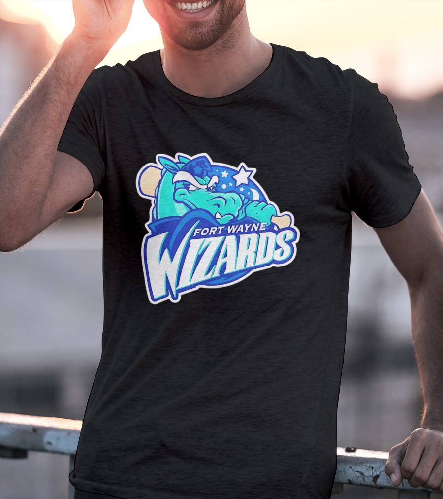 Fort Wayne Wizards Crocodile Logo Minor League Baseball Team T-Shirt