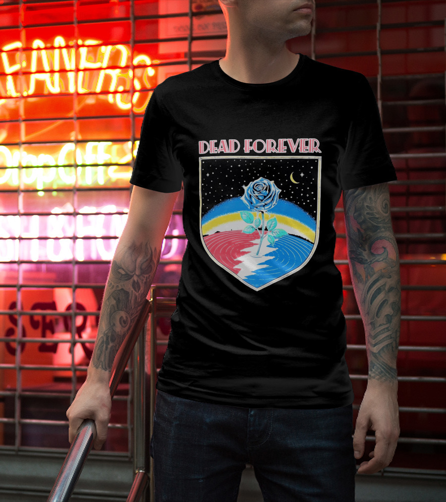 Grateful Dead Forever Rose Skull Rainbow Night Sky Moon Dead60 T-Shirt