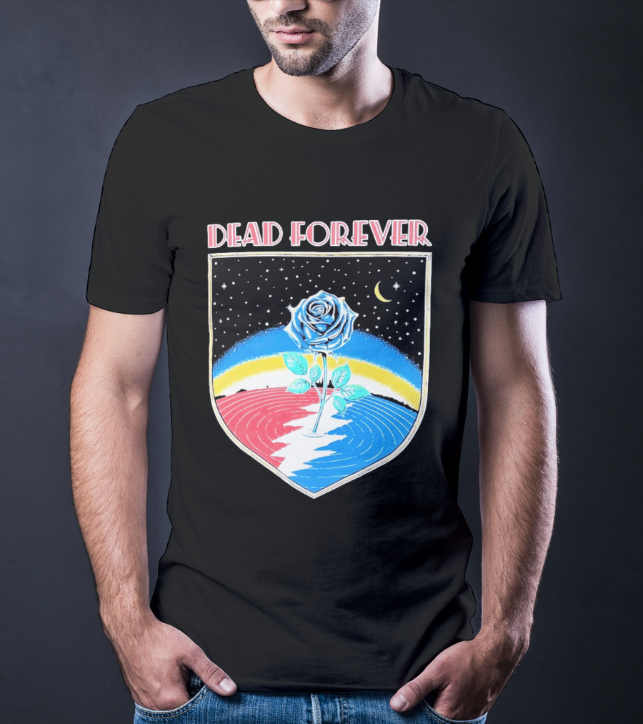 Grateful Dead Forever Rose Skull Rainbow Night Sky Moon Dead60 T-Shirt