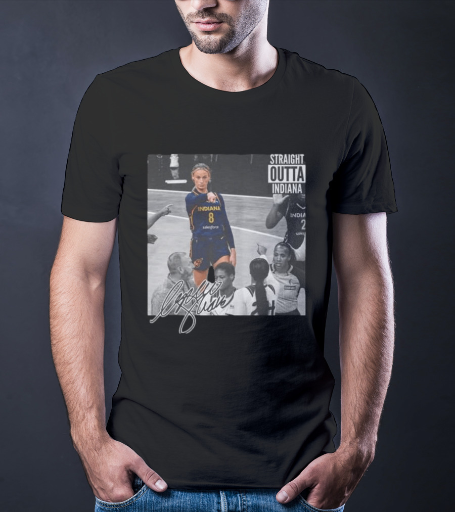 Sophie Cunningham Straight Outta Indiana Indiana Fever T-Shirt