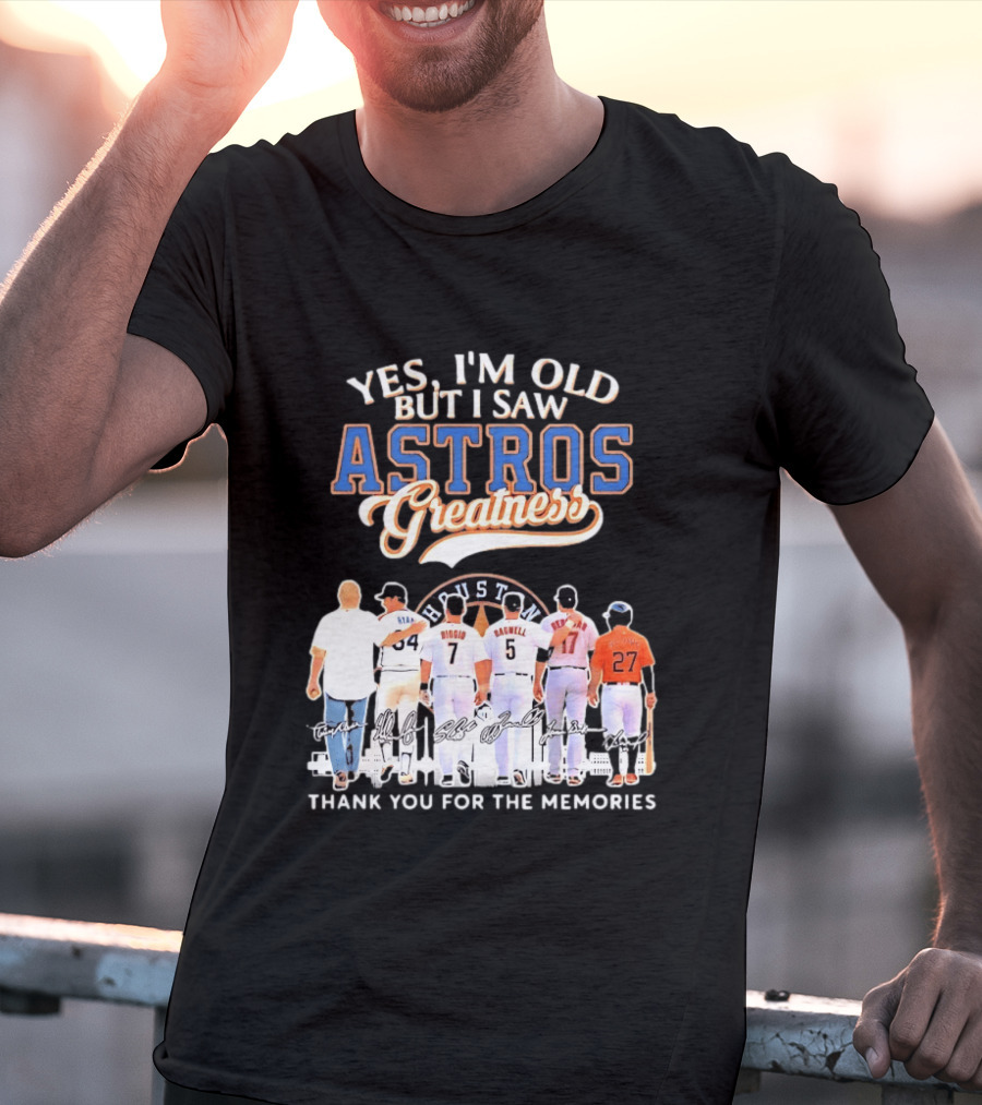 Yes I'm Old But I Saw Astros Greatness Ryan Biggio Bagwell Beltran Thank You For The Memories T-Shirt