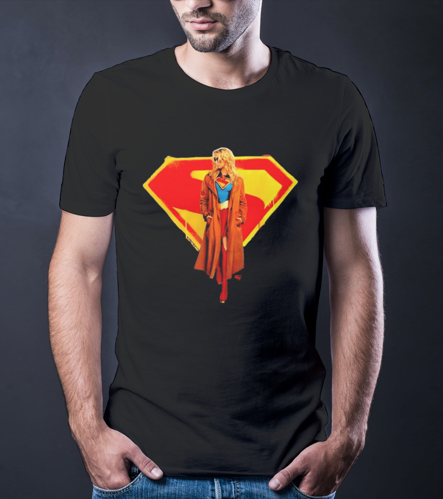 Supergirl 2026 Movie Iconic Superhero Emblem Heroine Coat T-Shirt