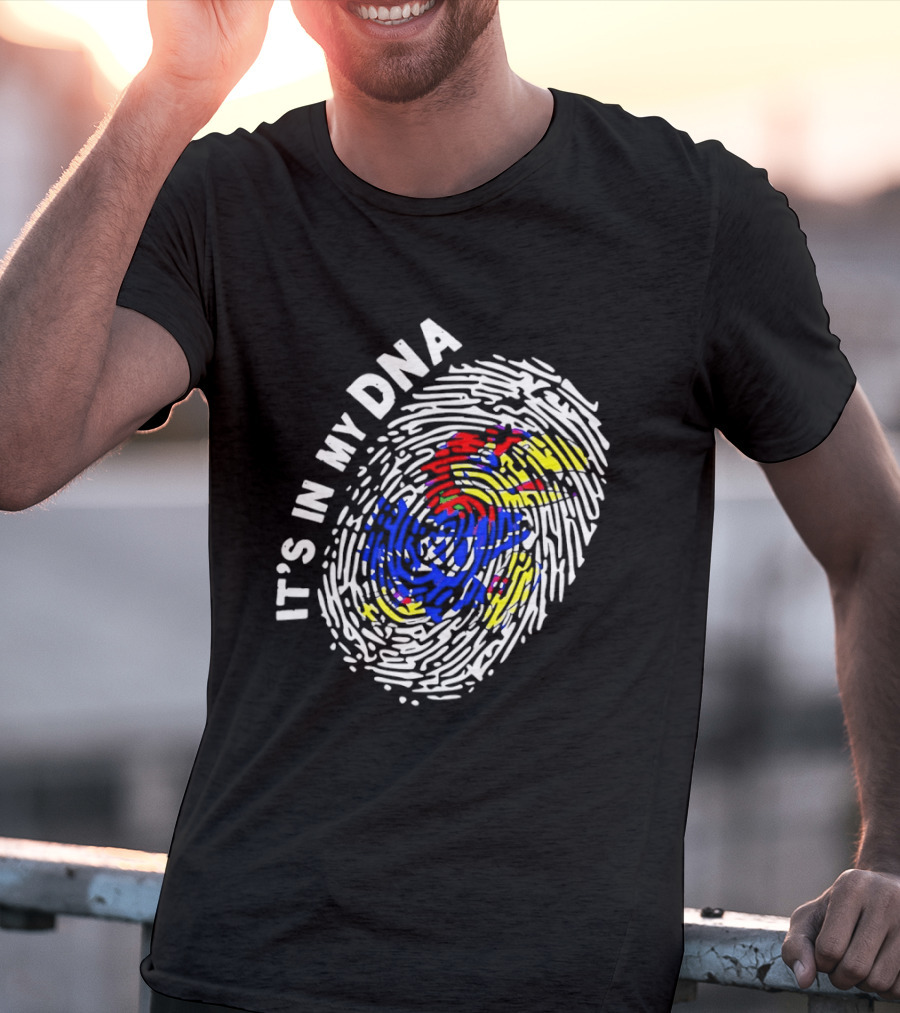 Kansas Jayhawks It's In My DNA Fingerprint T-Shirt