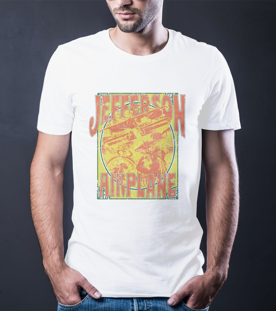 Jefferson Airplane Distressed Vintage Band Art Psychedelic 60s T-Shirt