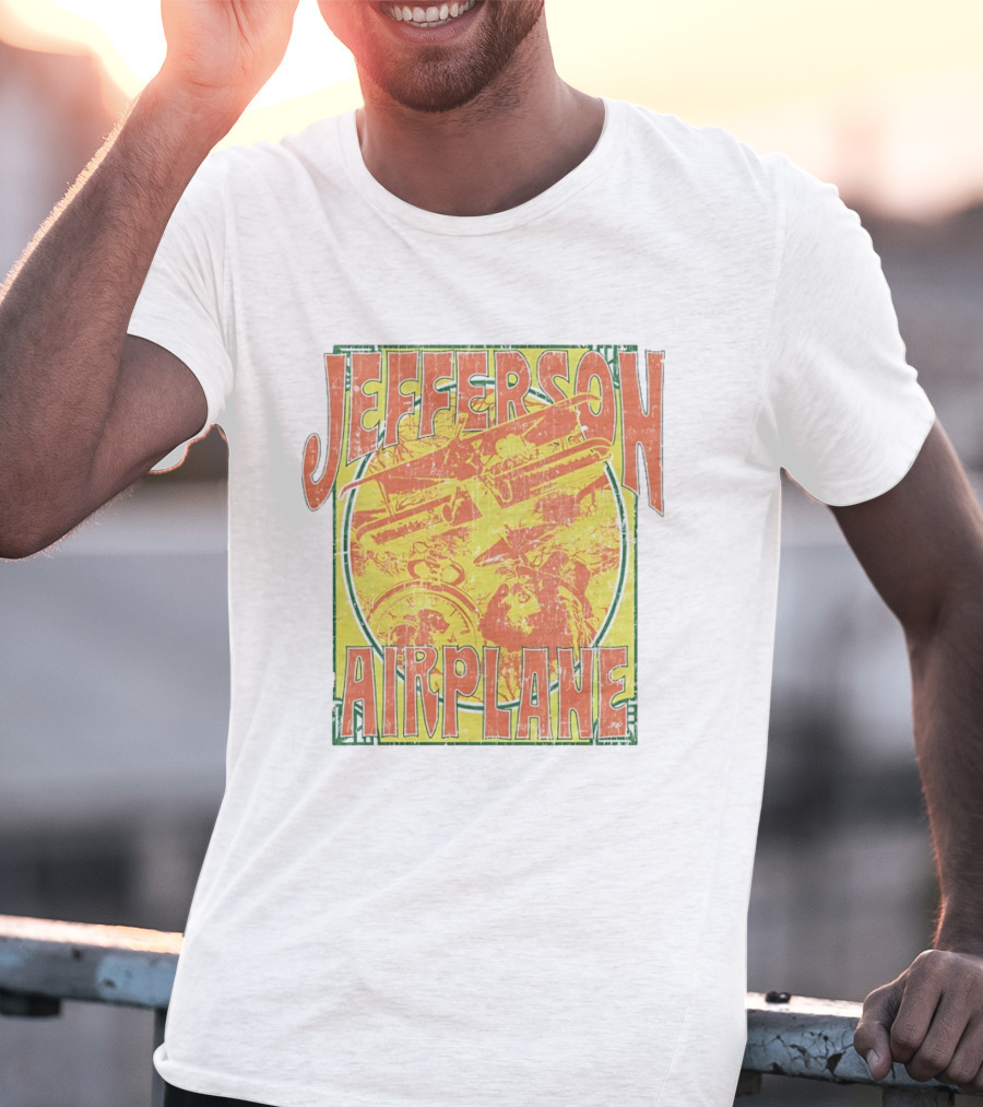 Jefferson Airplane Distressed Vintage Band Art Psychedelic 60s T-Shirt