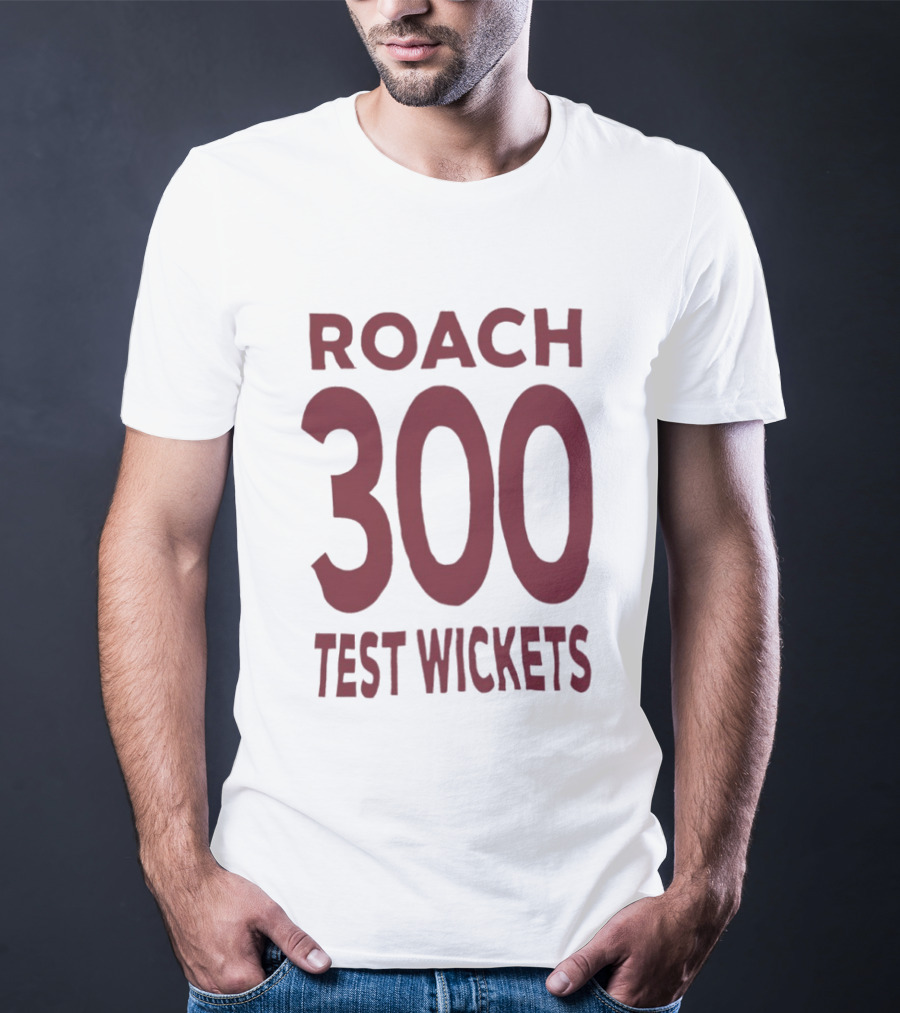 Roach 300 Test Wickets West Indies Cricket Milestone T-Shirt
