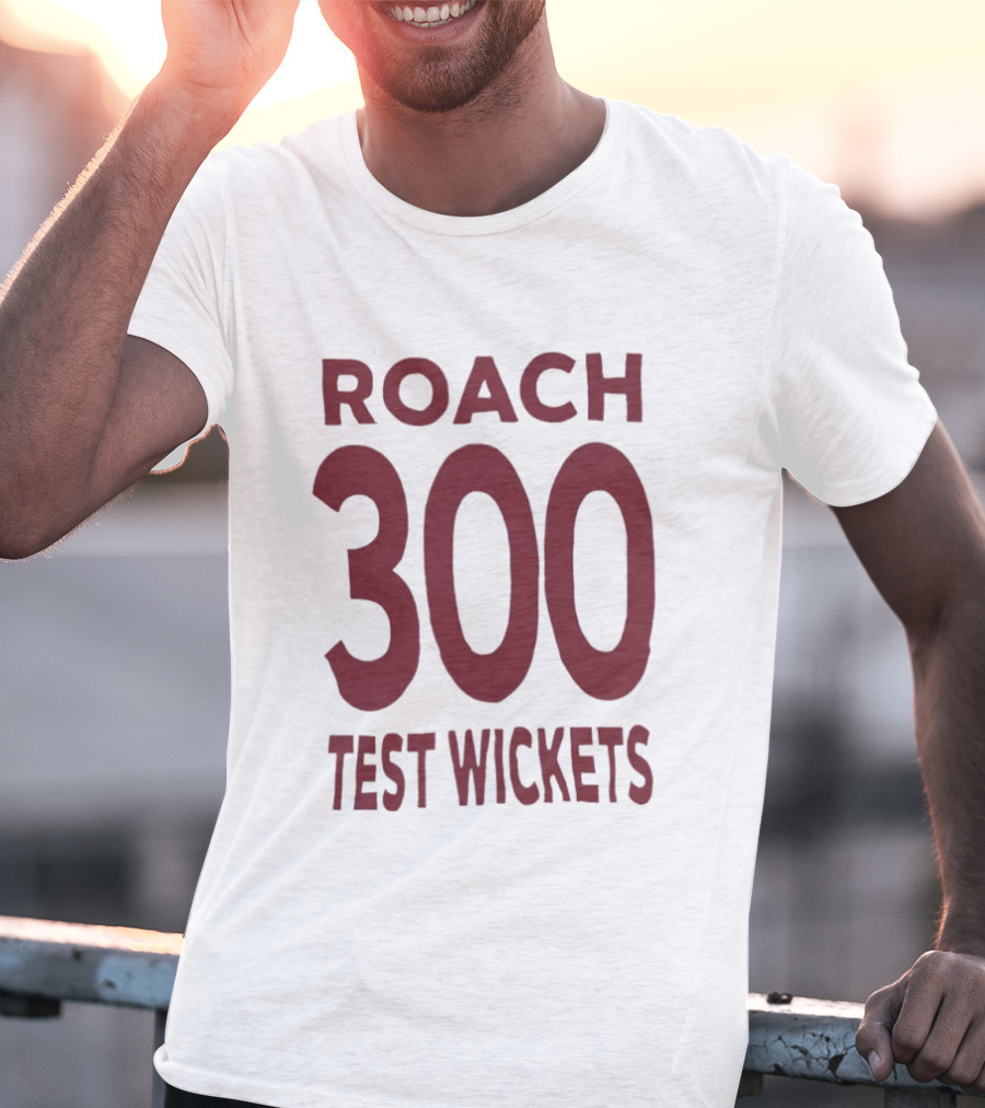 Roach 300 Test Wickets West Indies Cricket Milestone T-Shirt