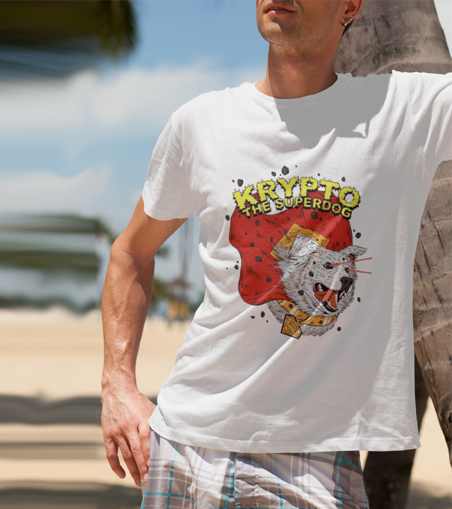 Krypto The Superdog DC Comics Superman Cape Laser Eyes T-Shirt