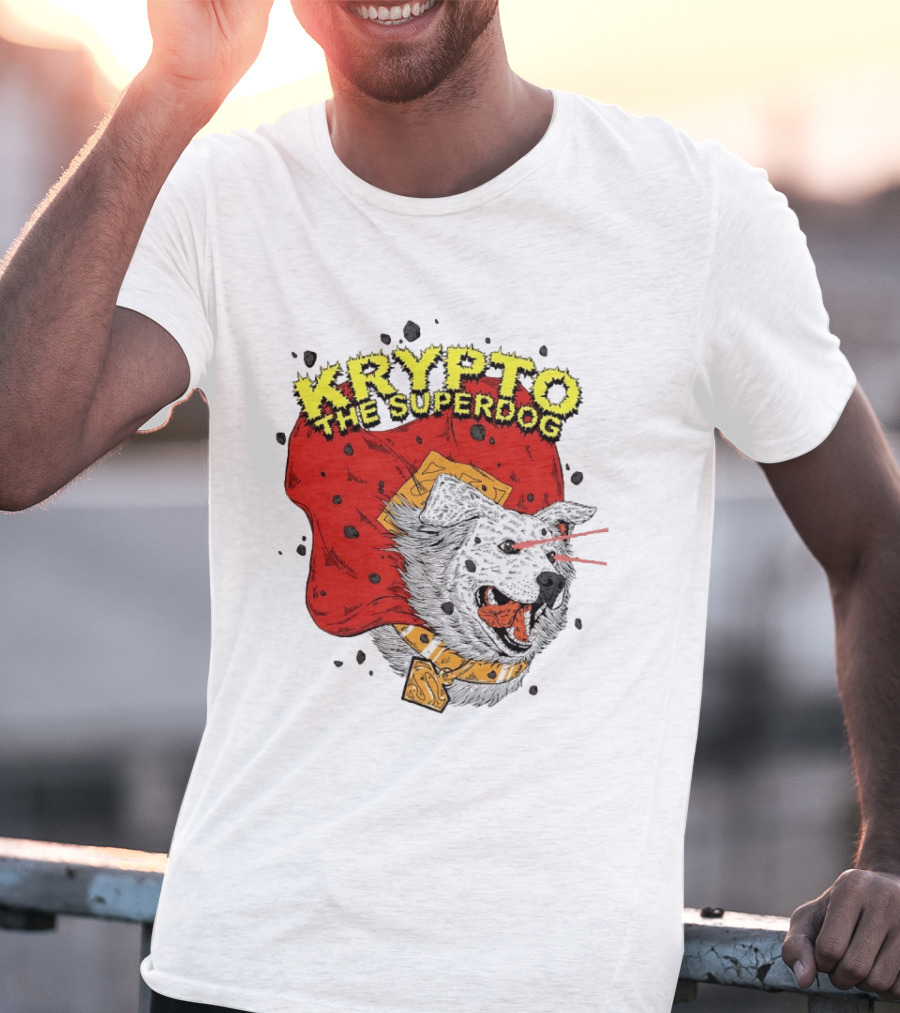Krypto The Superdog DC Comics Superman Cape Laser Eyes T-Shirt
