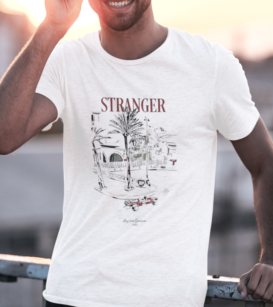 Stranger Long Beach Grand Prix 1982 Formula 1 Vintage Racing Palm Trees T-Shirt