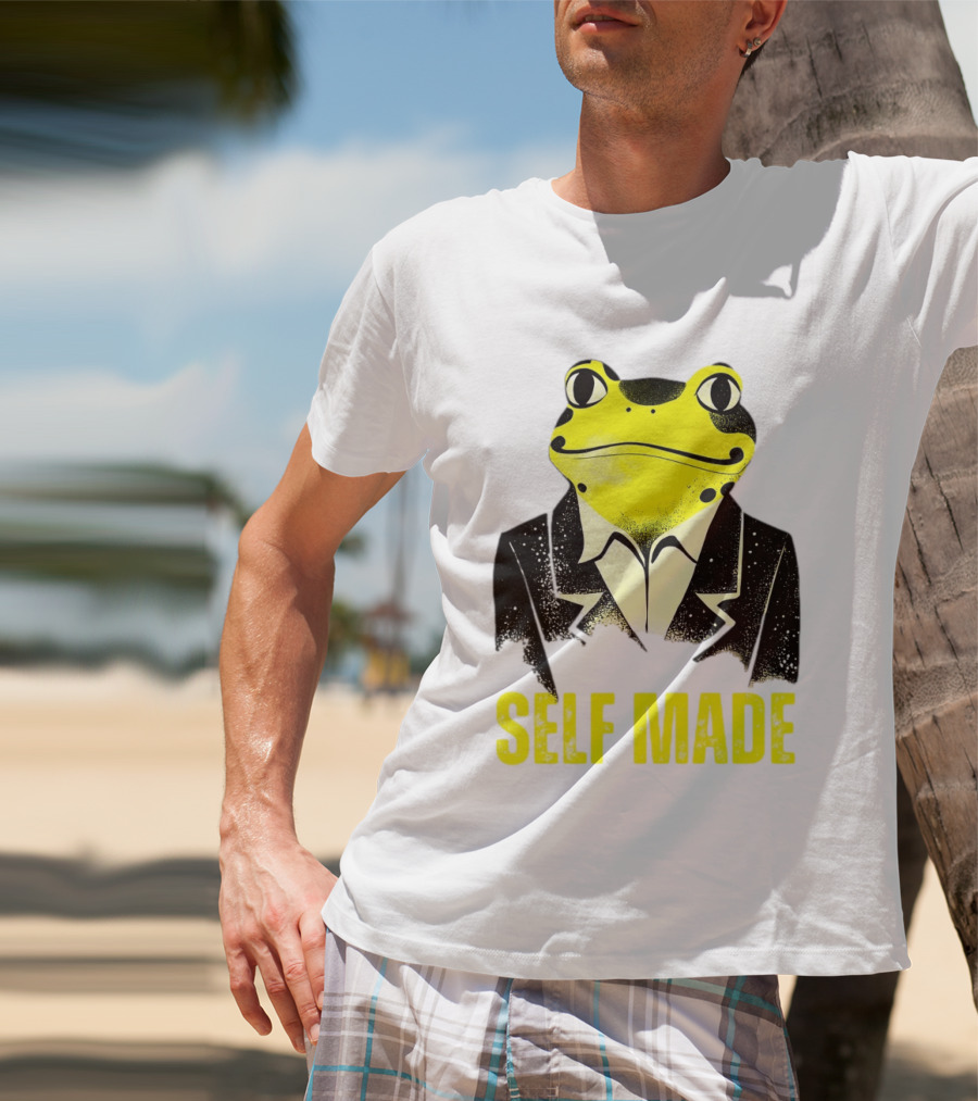 Frog In Business Suit Self Made T-Shirt