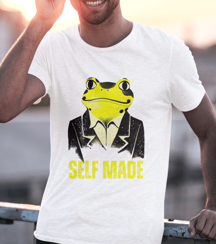 Frog In Business Suit Self Made T-Shirt