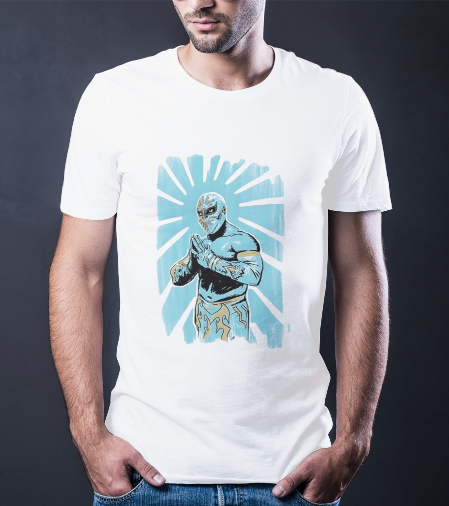 Místico Lucha Libre Wrestler CMLL Wrestling Masked Starburst T-Shirt