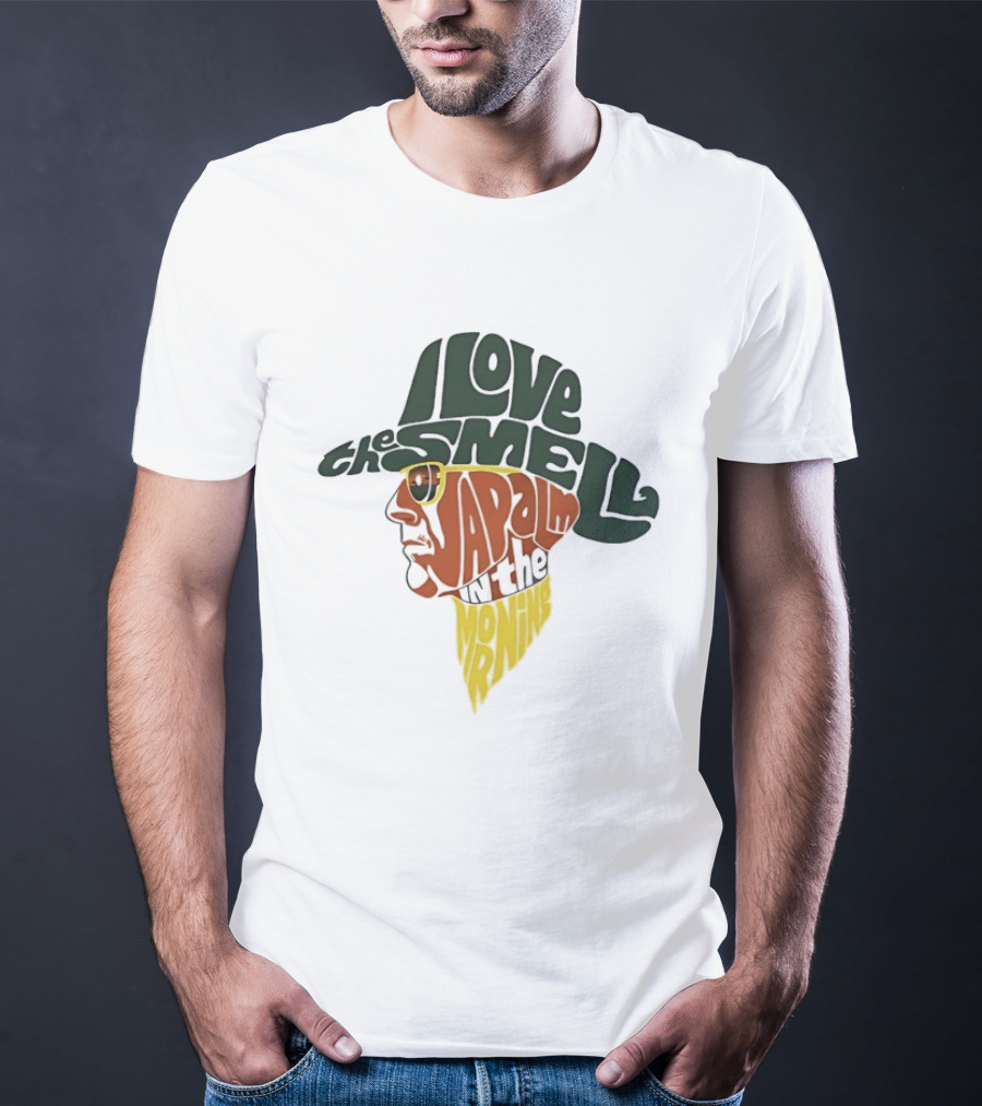I Love The Smell Of Napalm In The Morning Cowboy Head Shape T-Shirt