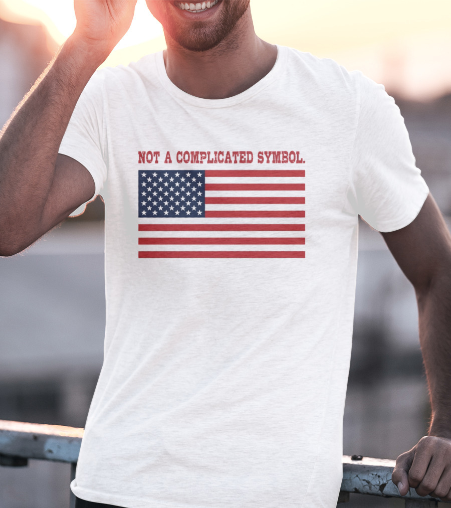 Not A Complicated Symbol United States Flag T-Shirt