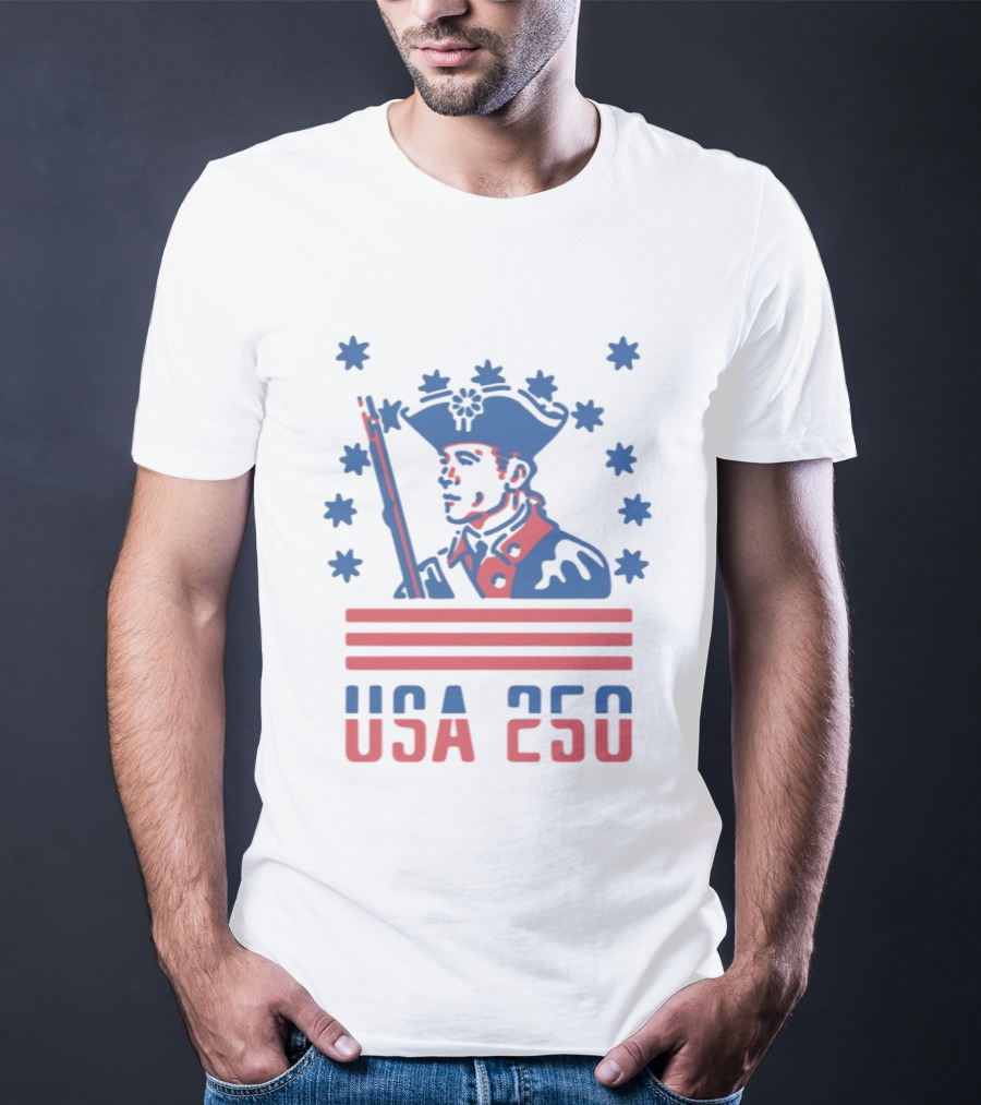USA 250 American Revolutionary War Soldier Stars And Stripes T-Shirt