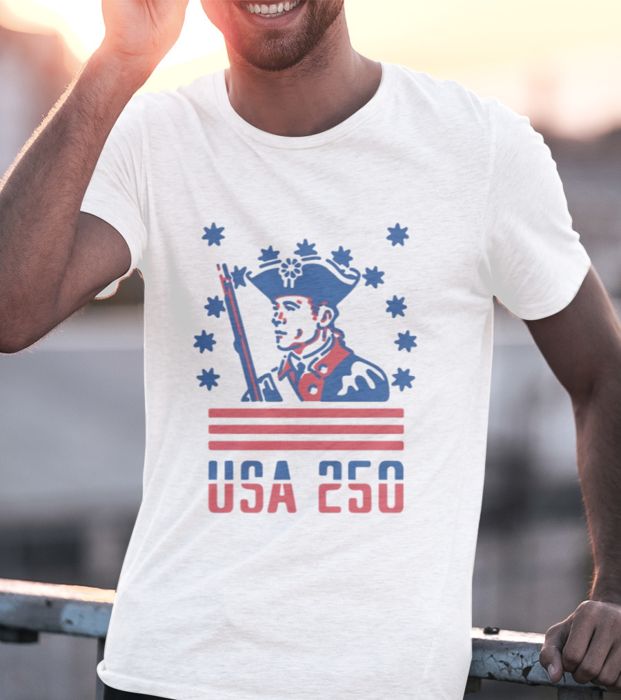 USA 250 American Revolutionary War Soldier Stars And Stripes T-Shirt