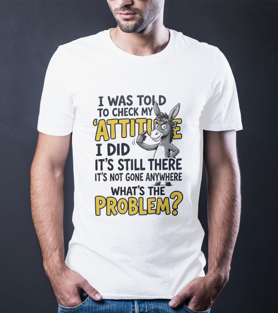 I Was Told To Check My Attitude I Did It's Still There It's Not Gone Anywhere What's The Problem T-Shirt