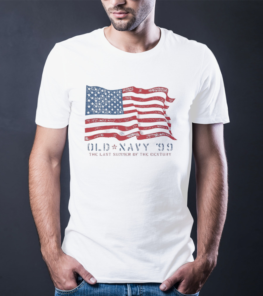 Old Navy 99 American Flag The Last Summer Of The Century T-Shirt
