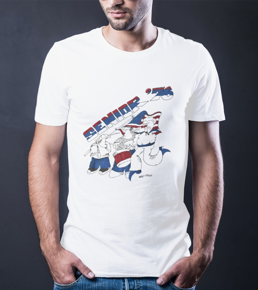 Senior 76 Brad Mccoll 1976 Bicentennial Celebration T-Shirt