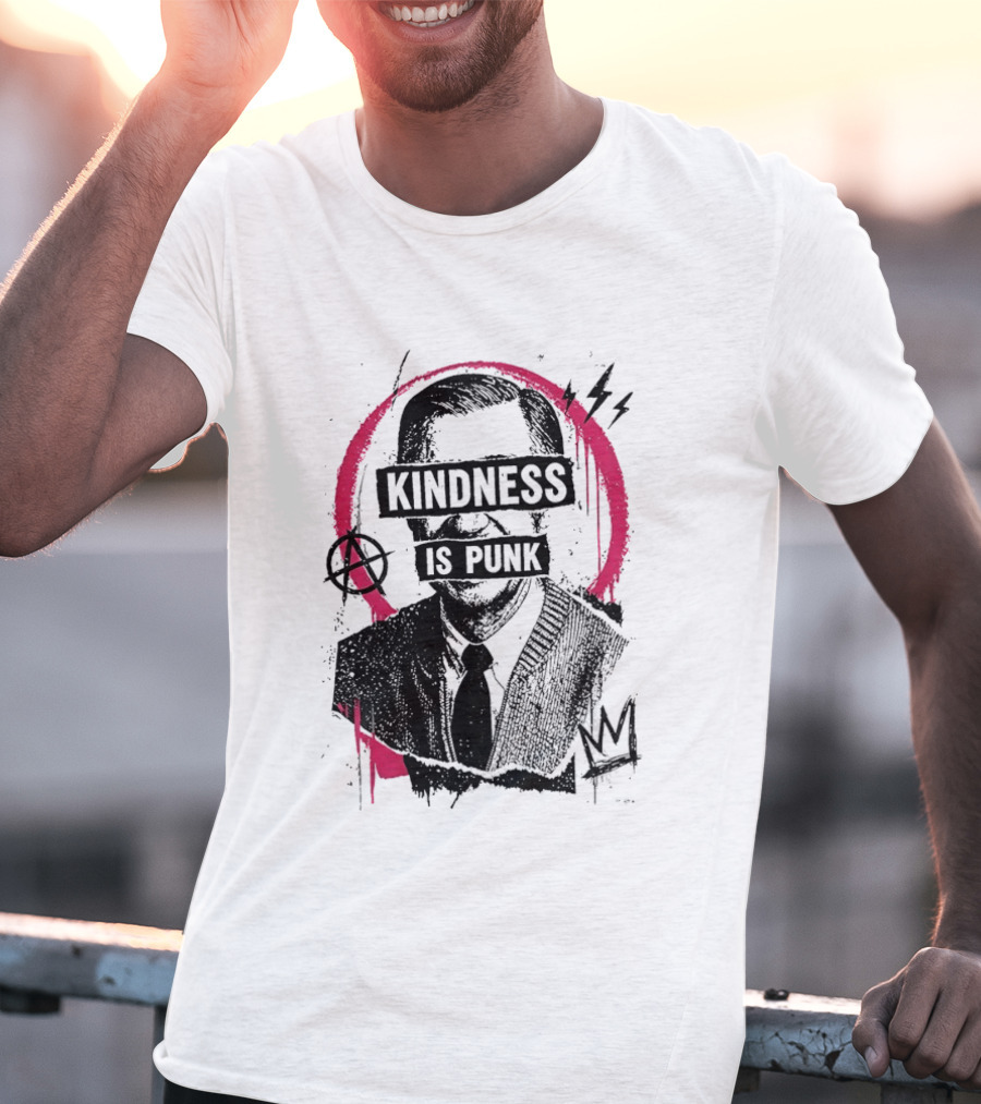 Kindness Is Punk Anarchy Symbol Torn Electric Lightning Bolt T-Shirt